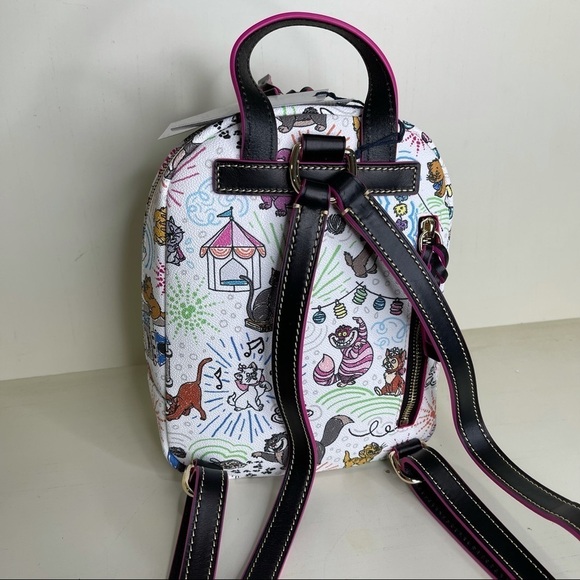 New! Disney Dooney & Bourke Disney "Sketch Cats" Small Backpack Colorful Print - Picture 4 of 8